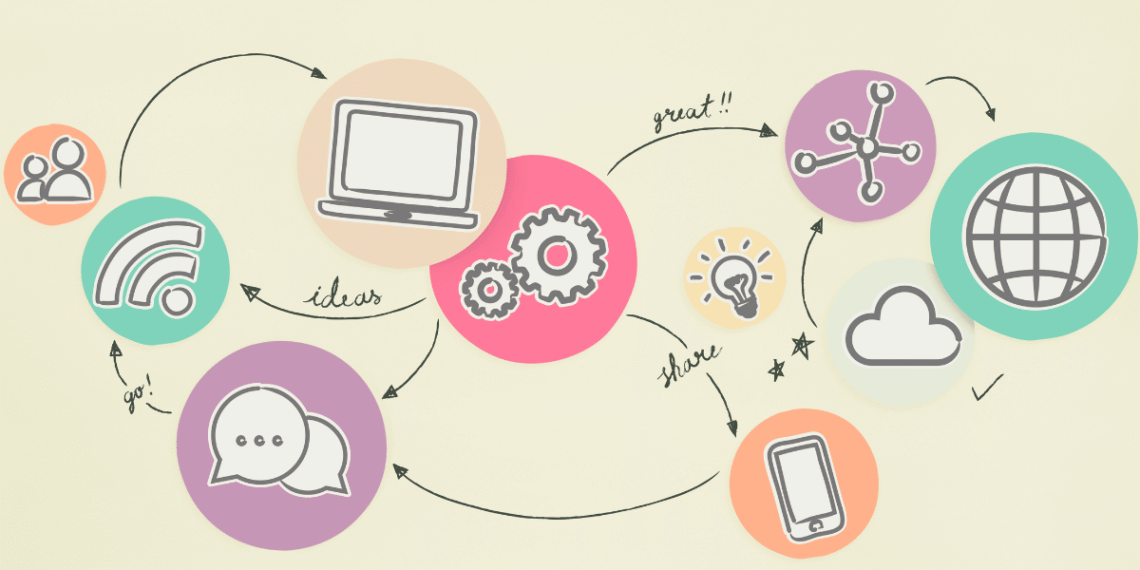 Ilustración de marketing de contenidos para Cozy Growth Marketing
