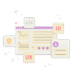 Wireframes de UX UI con elementos de diseño de experiencia de usuario y planificación de interfaz web