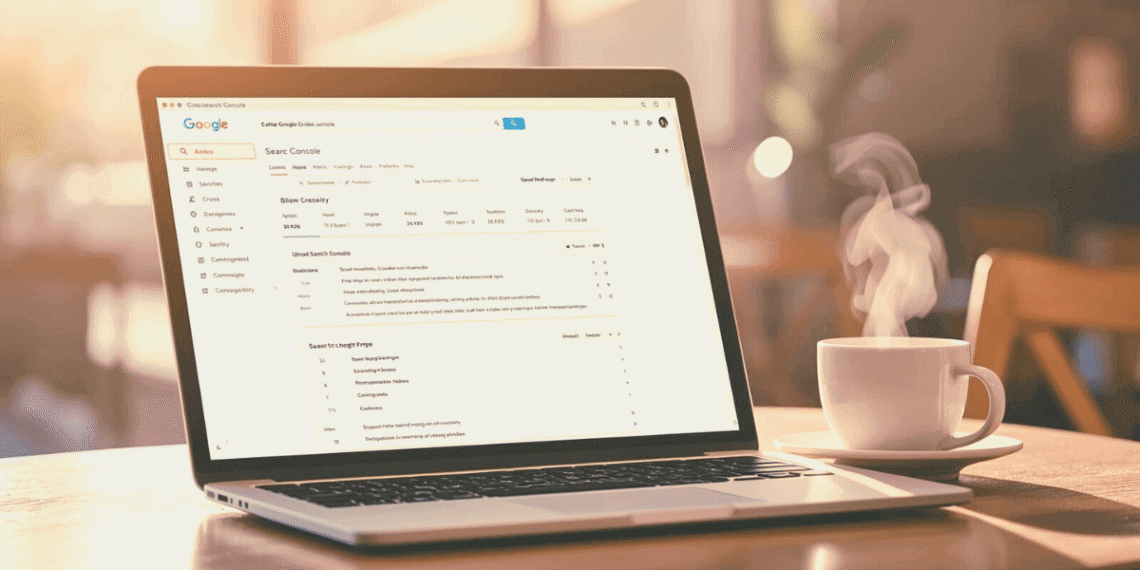 Interfaz de Google Search Console mostrando métricas de rendimiento para blogs nuevos.